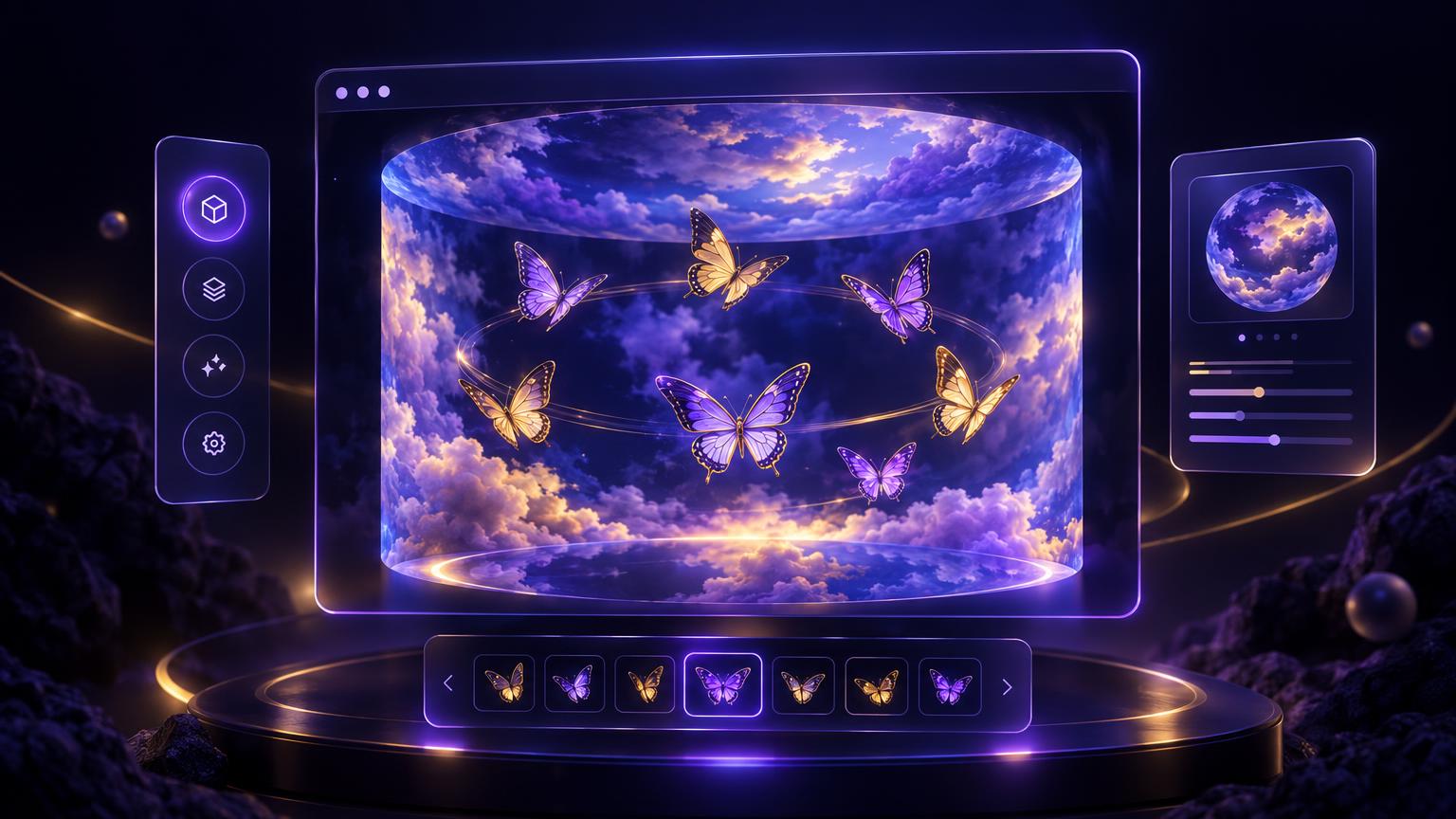 3D Butterfly Animation — Pure CSS 3D Scene