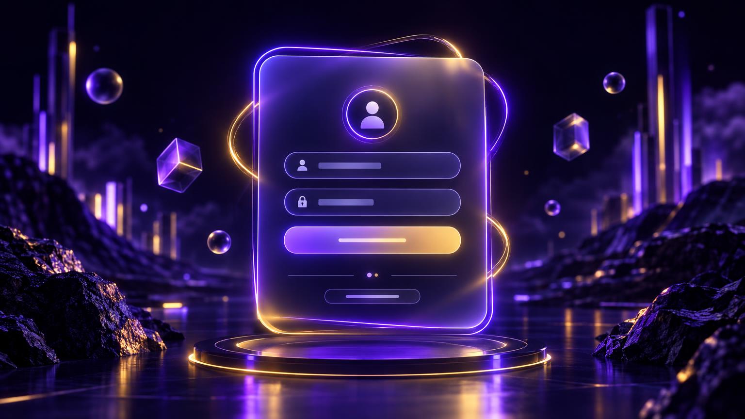 Modern Animated Login Form — Neon Glassmorphism UI