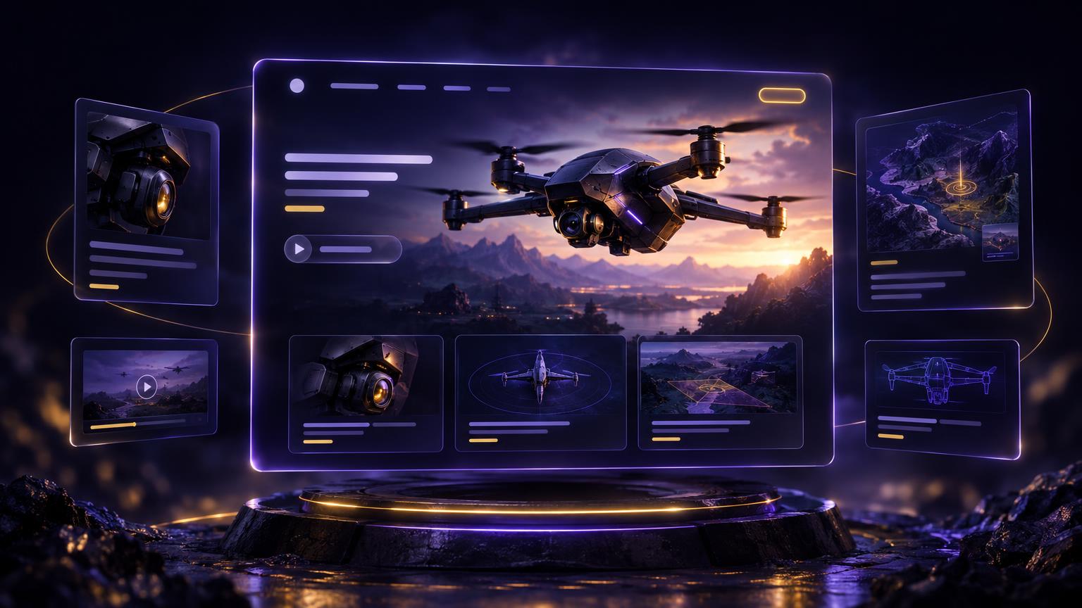 WarHawk — Cinematic Tactical Drone Landing Page