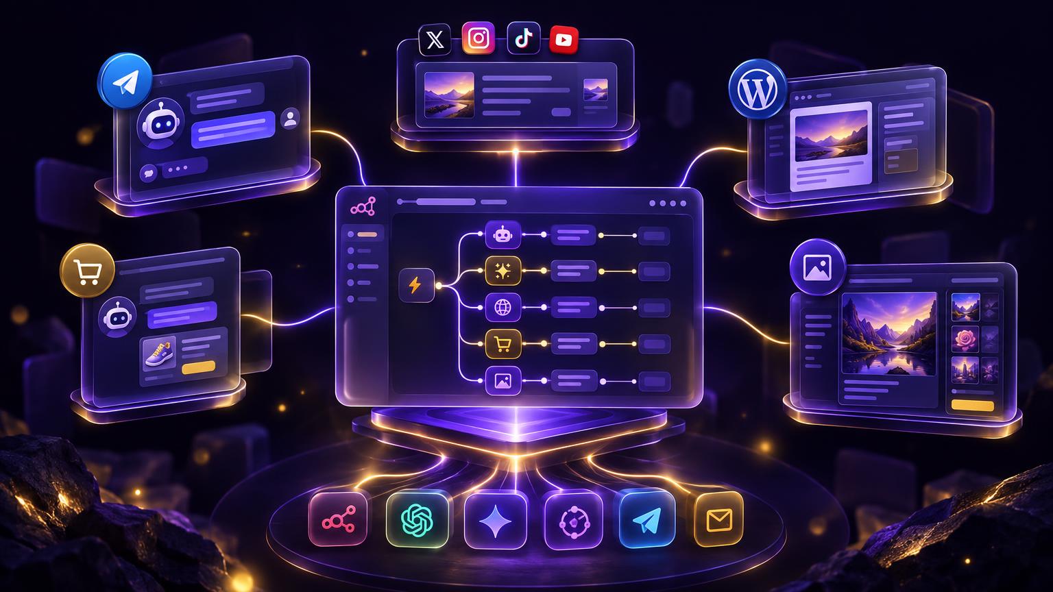 n8n Workflow Collection — AI Agents & Content Automation