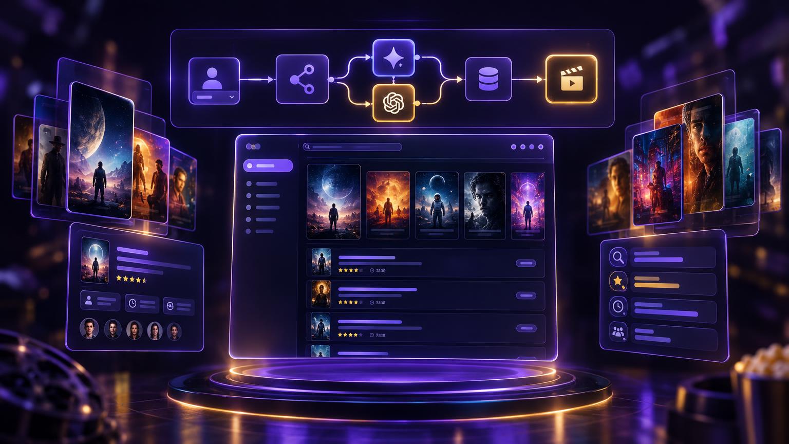 AI Movie Recommender — n8n Workflow with Gemini & GPT